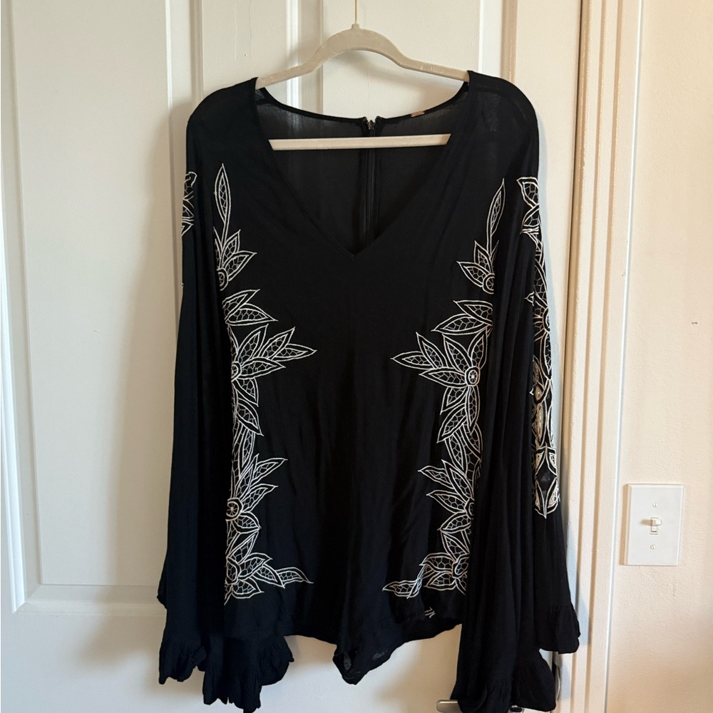 Free People Embroidered Playsuit